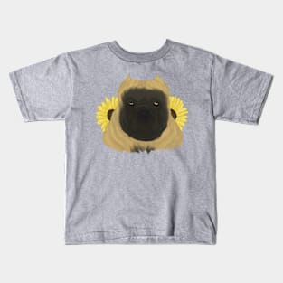 Fawn American Bully with Sunflowers Kids T-Shirt